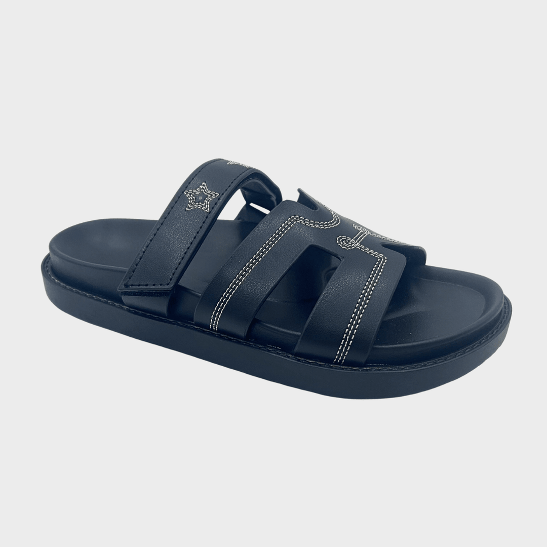 Ladies Black Western Embellished Slider from You Know Who's