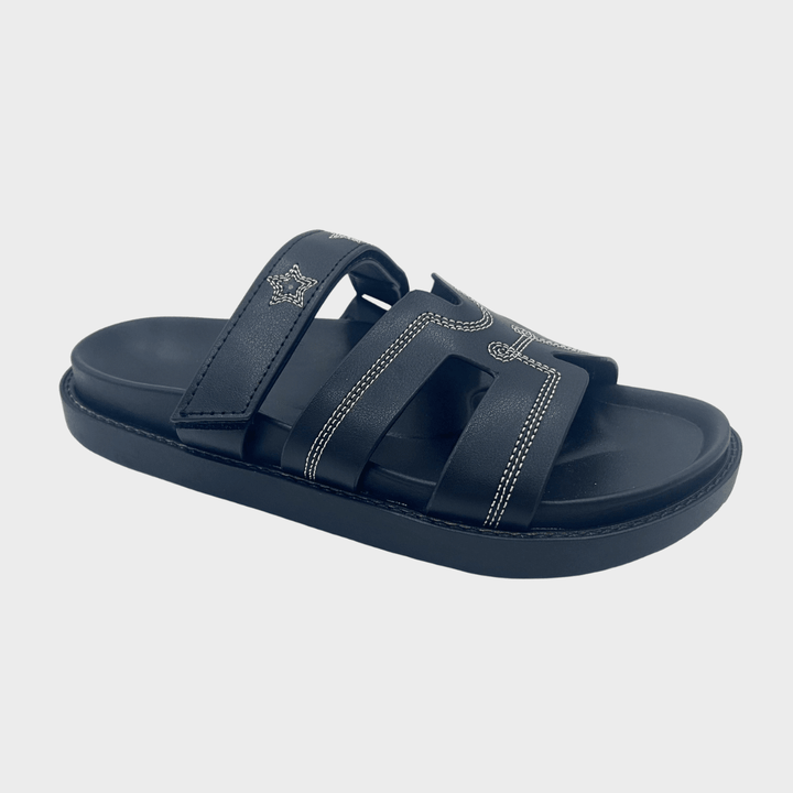 Ladies Black Western Embellished Slider from You Know Who's