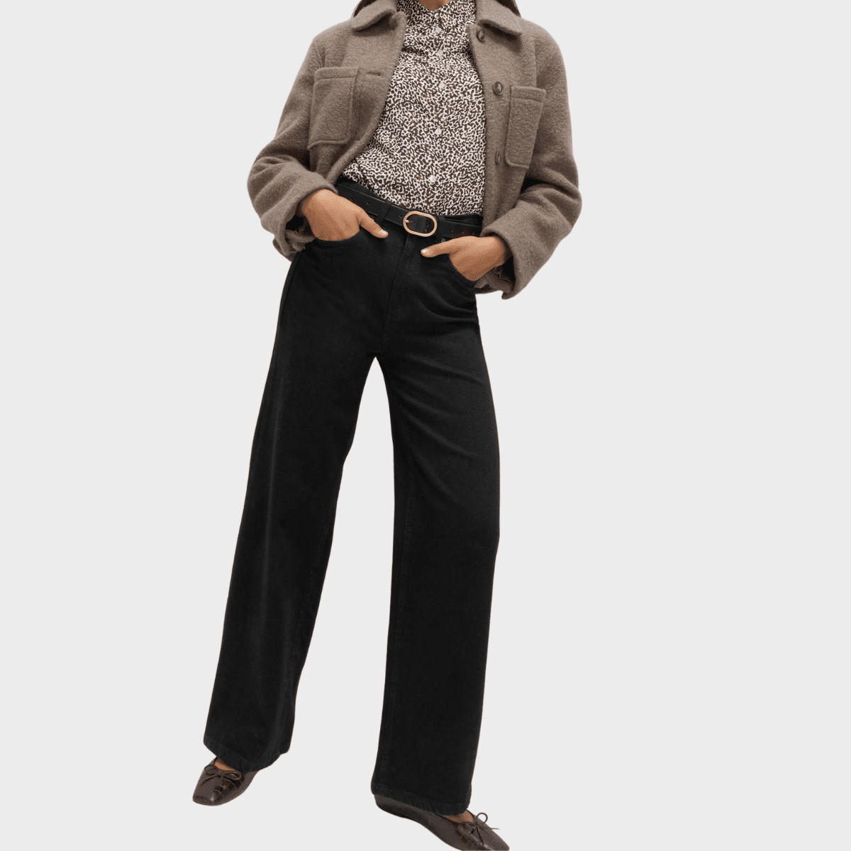 Ladies Black Wide Leg Jeans from You Know Who's