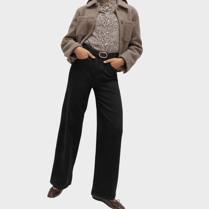 Ladies Black Wide Leg Jeans from You Know Who's