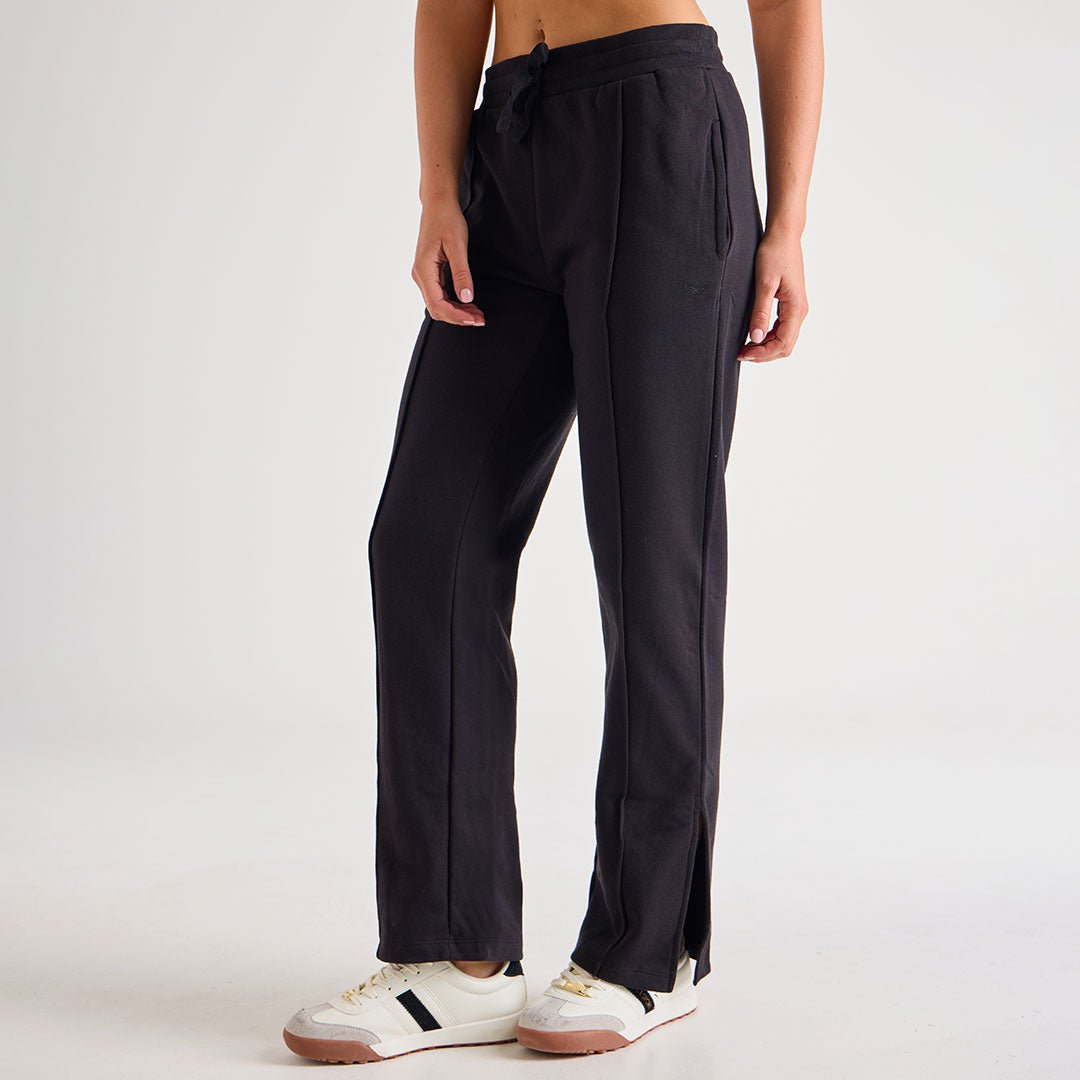 Ladies Black Wide Leg Jogger from You Know Who's