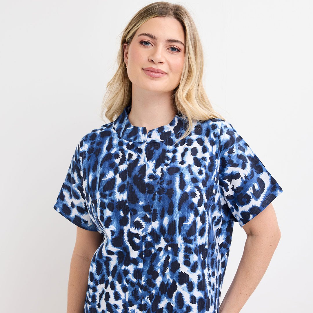 Ladies Blue Animal Printed Dress from You Know Who's
