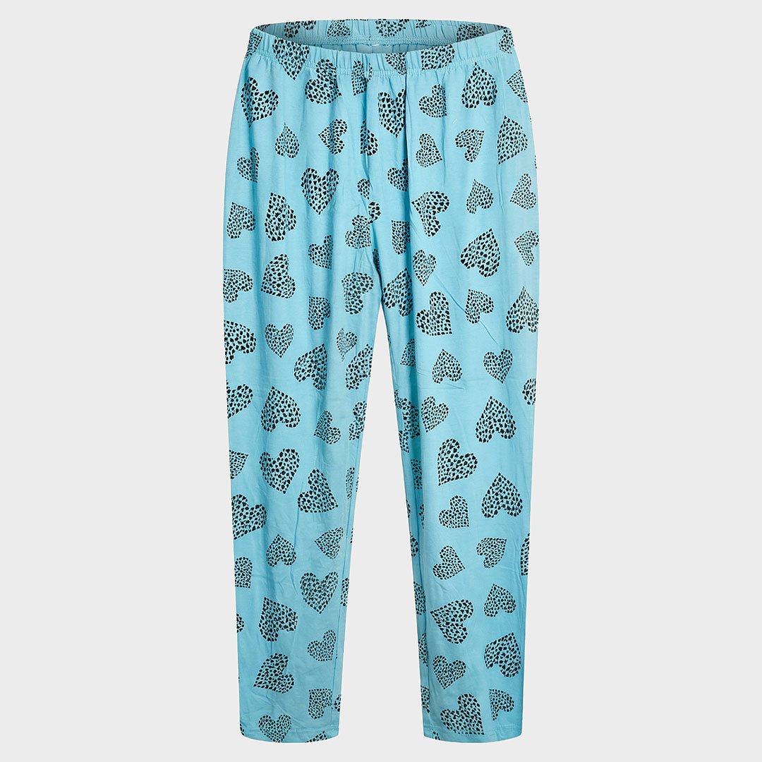 Ladies Blue Black Hearts PJ Bottoms from You Know Who's