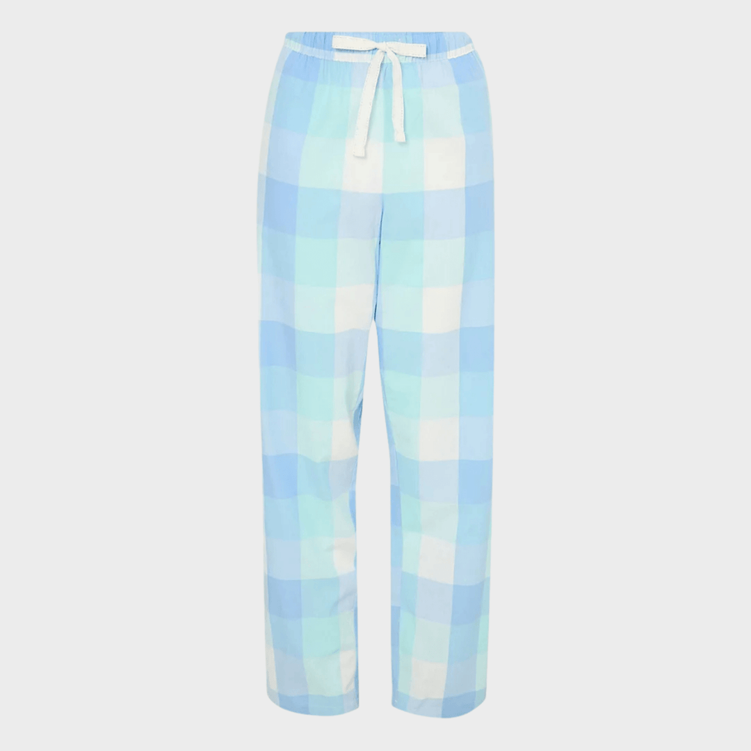 Ladies Blue Checked Pj Bottom from You Know Who's