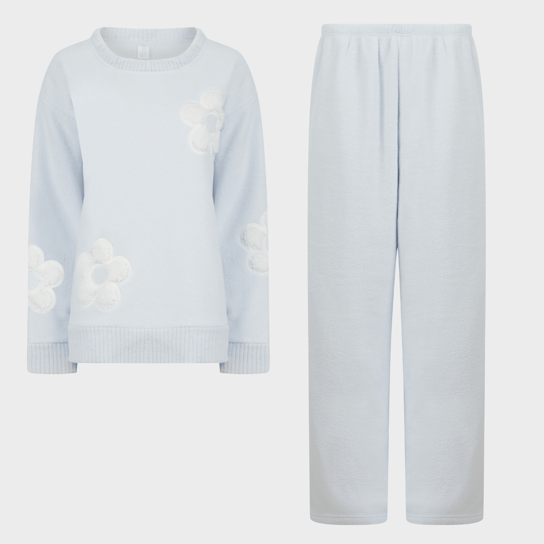 Ladies Blue Flower Loungewear Set from You Know Who's