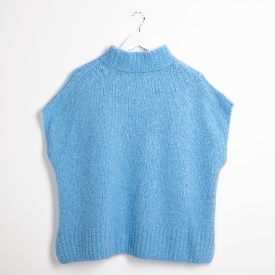 Ladies Blue Fluffy Sleeveless Jumper from You Know Who's