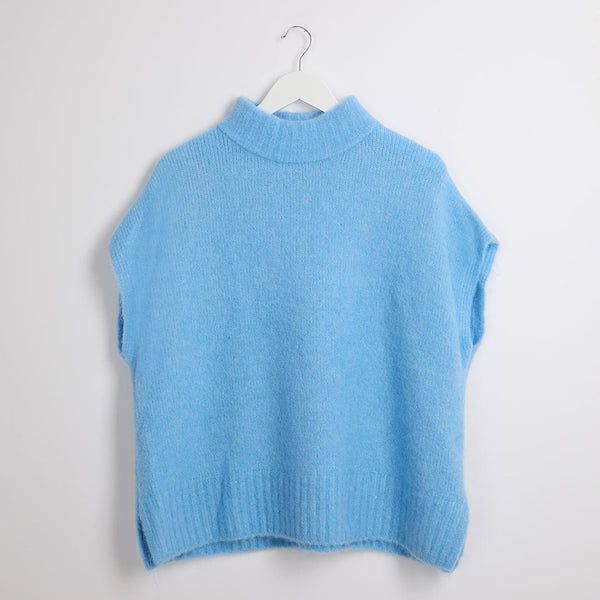 Ladies Blue Fluffy Sleeveless Jumper from You Know Who's
