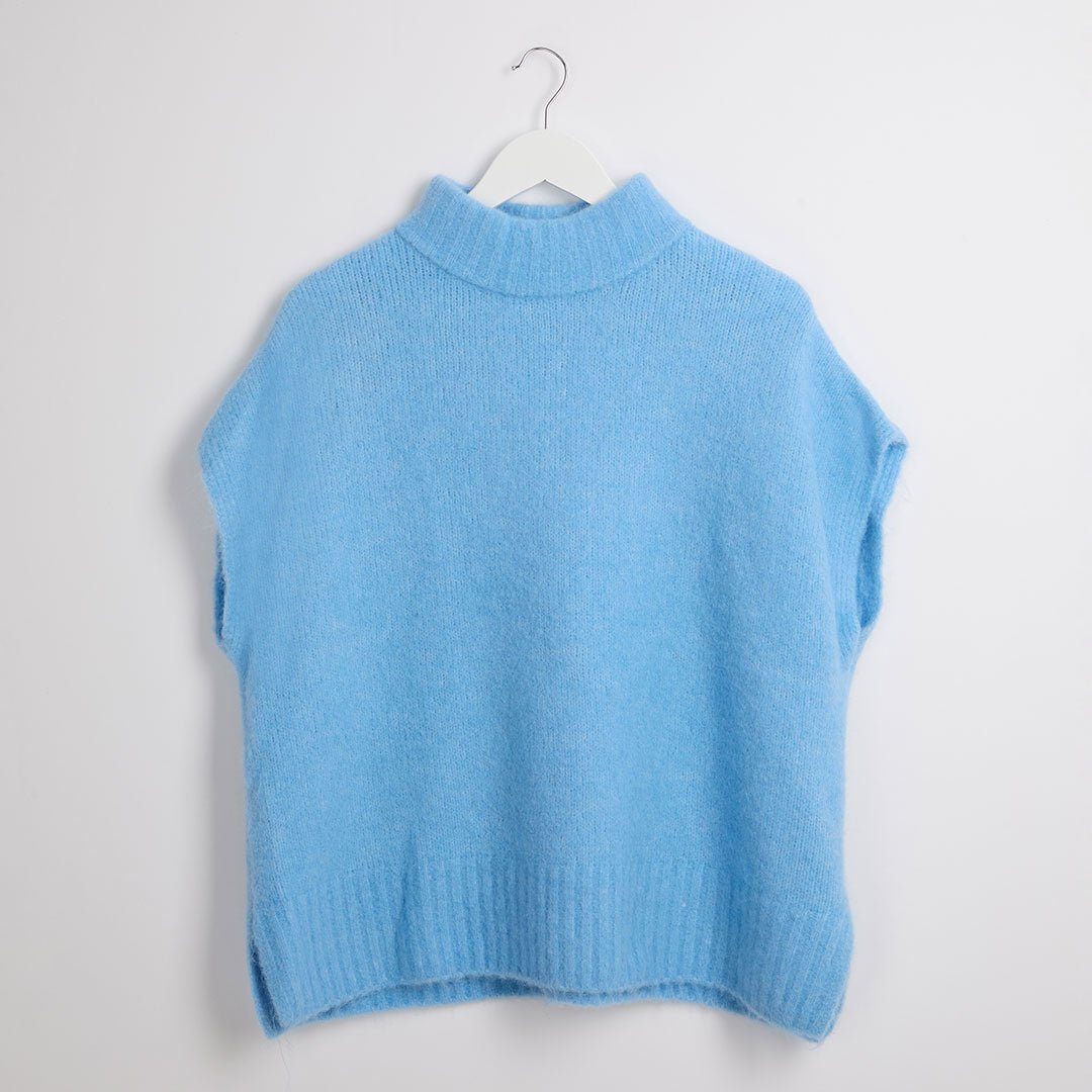 Ladies Blue Fluffy Sleeveless Jumper from You Know Who's