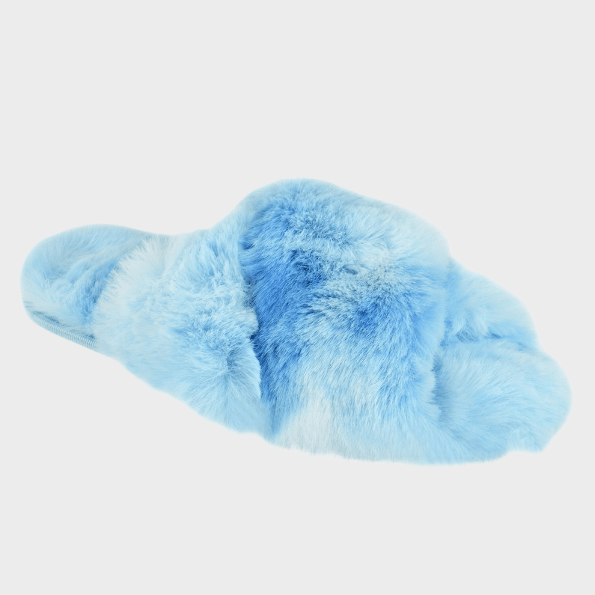 Ladies Blue Super Fluffy Crossover Sliders from You Know Who's