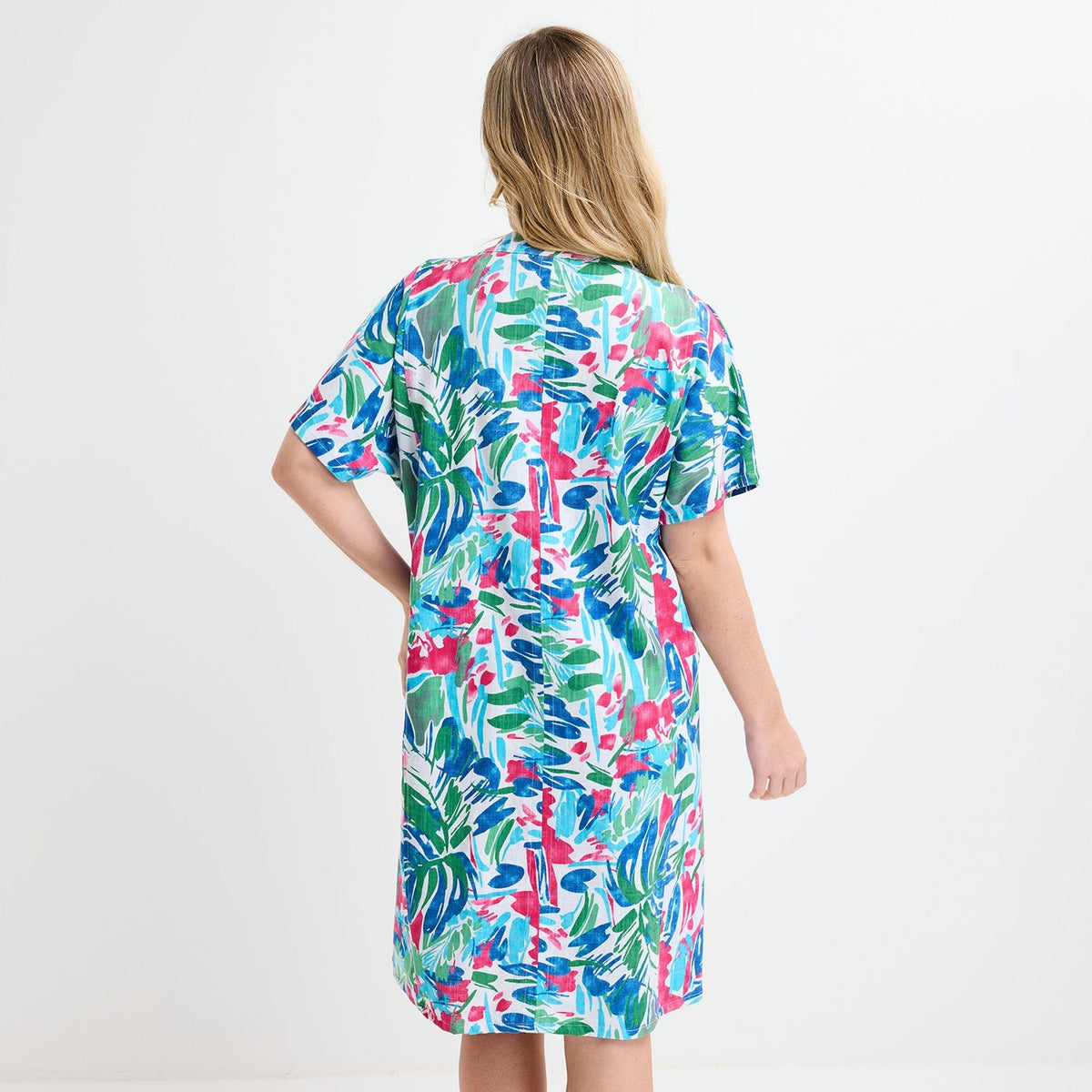 Ladies Blue Tropical Printed Dress from You Know Who's