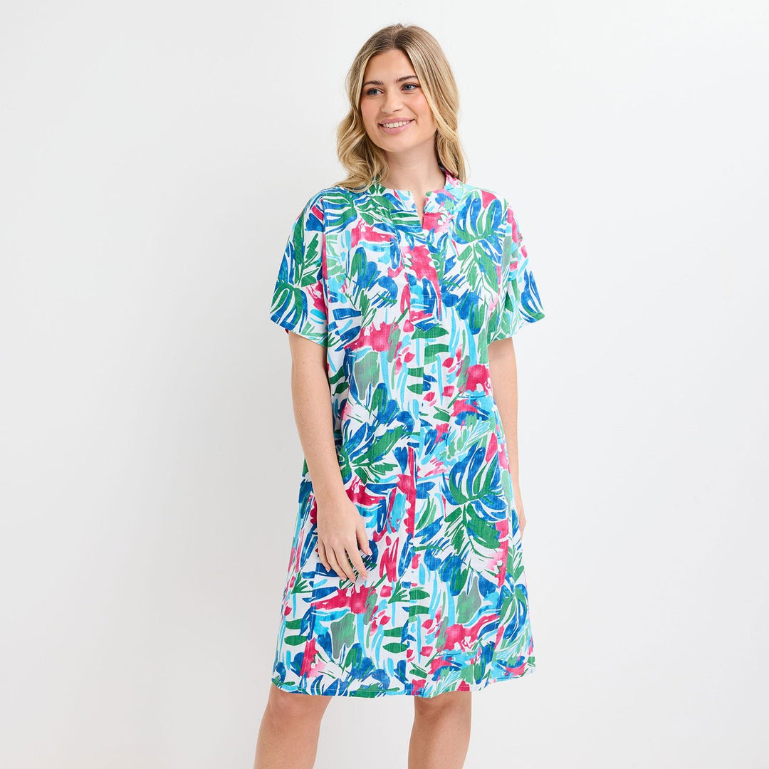 Ladies Blue Tropical Printed Dress from You Know Who's