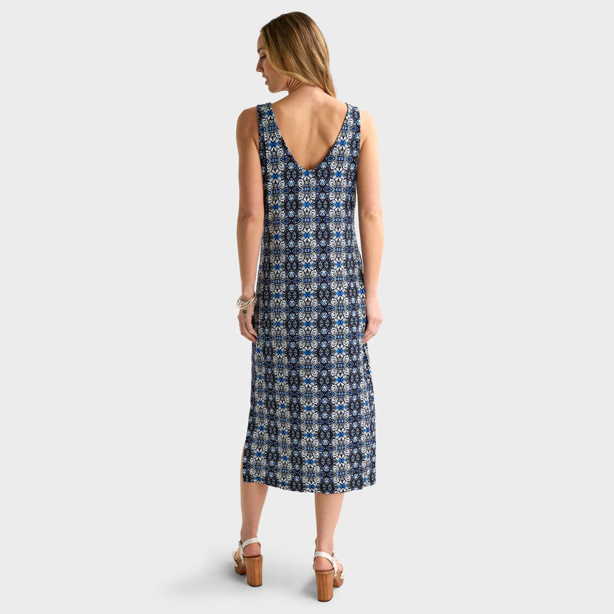 Ladies Blue V Neck Sleeveless Dress from You Know Who's