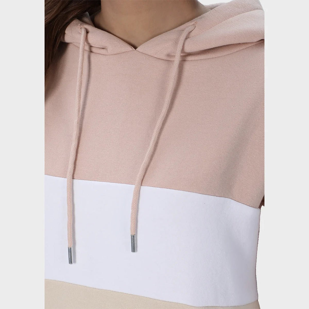 Ladies Blush Colourblock Hoodie from You Know Who's