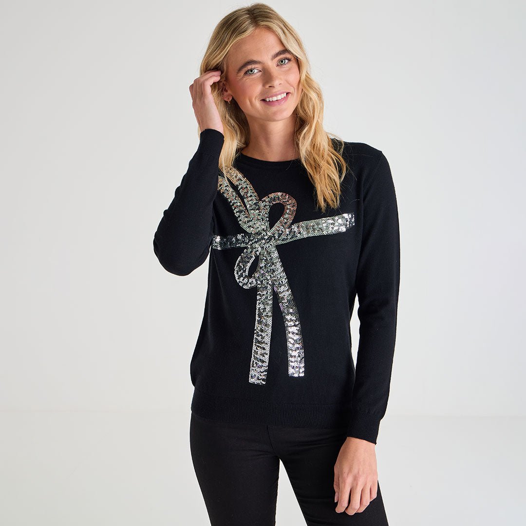 Ladies Bow Christmas Jumper from You Know Who's