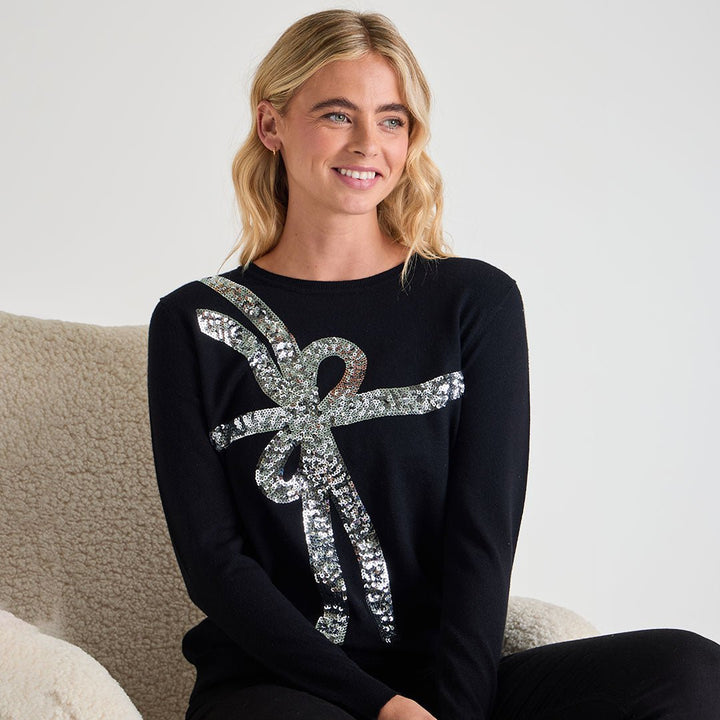 Ladies Bow Christmas Jumper from You Know Who's