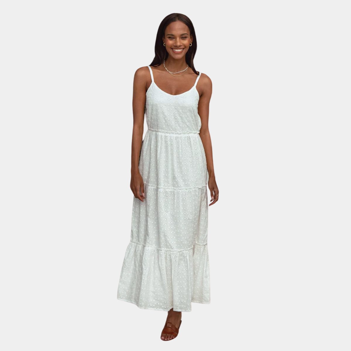 Ladies Broderie Anglais Strappy Dress from You Know Who's