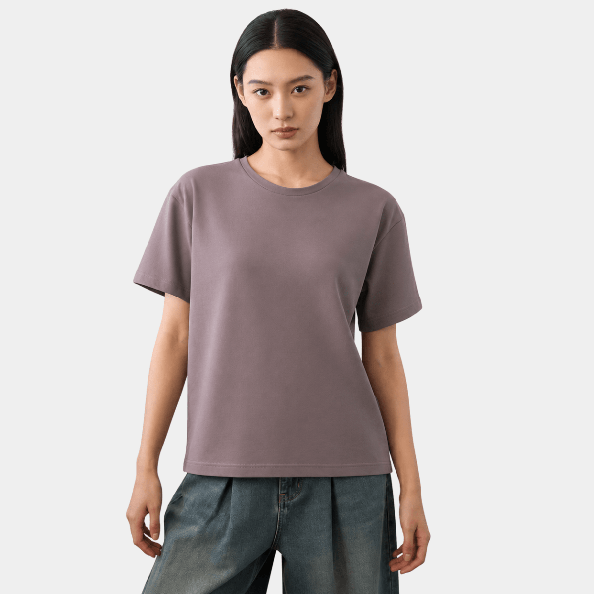 Ladies Brown Crew Neck T-shirt from You Know Who's