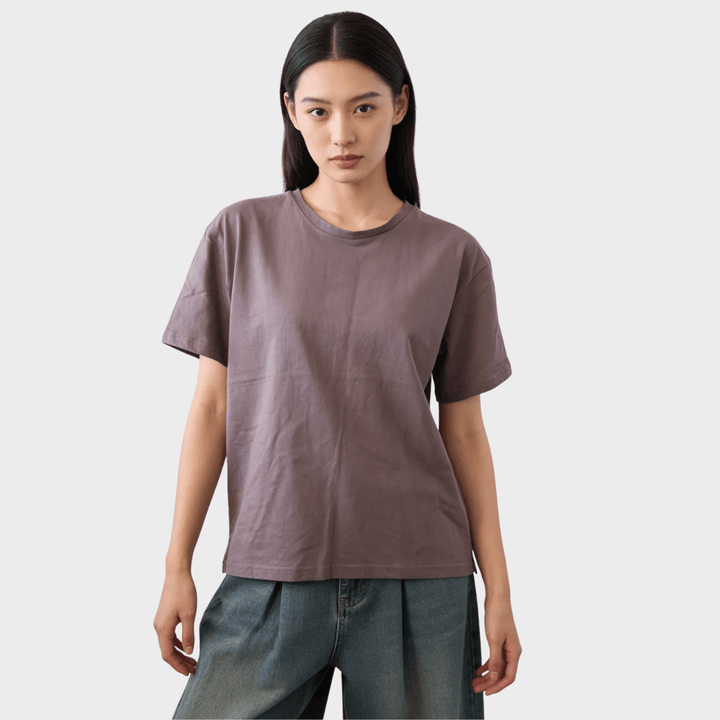 Ladies Brown Crew Neck T-shirt from You Know Who's