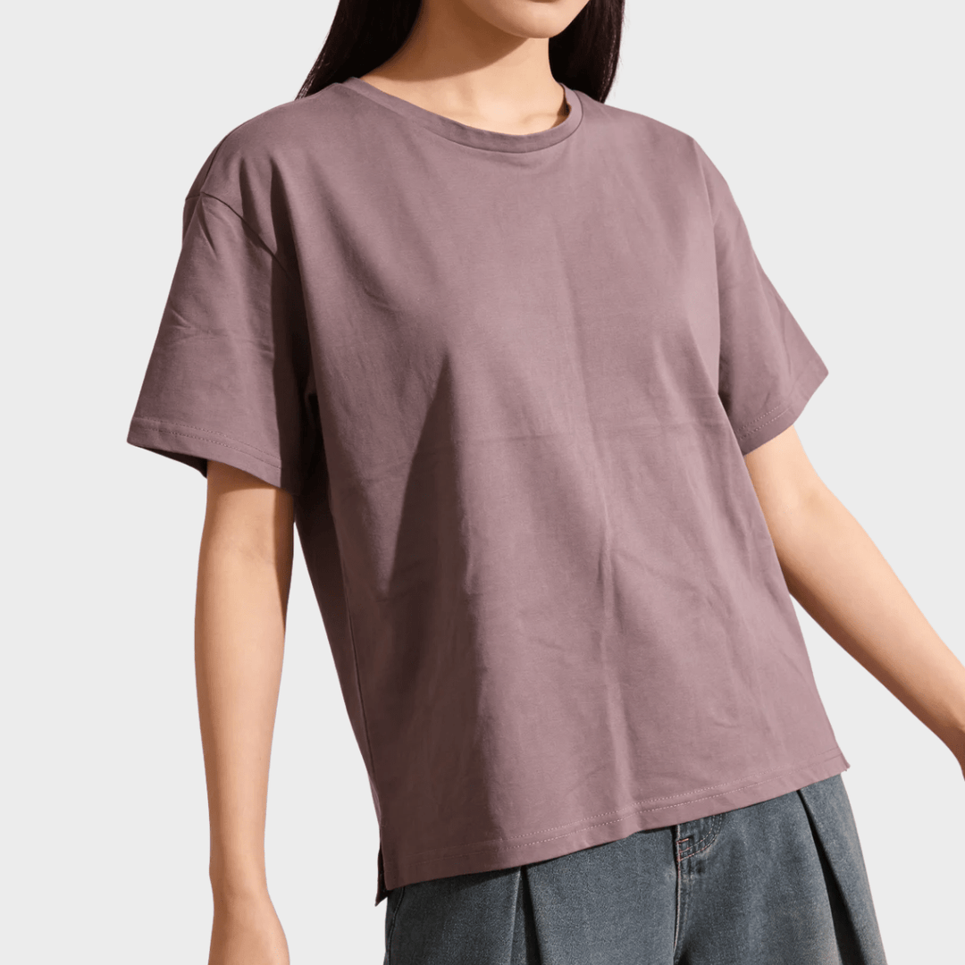 Ladies Brown Crew Neck T-shirt from You Know Who's