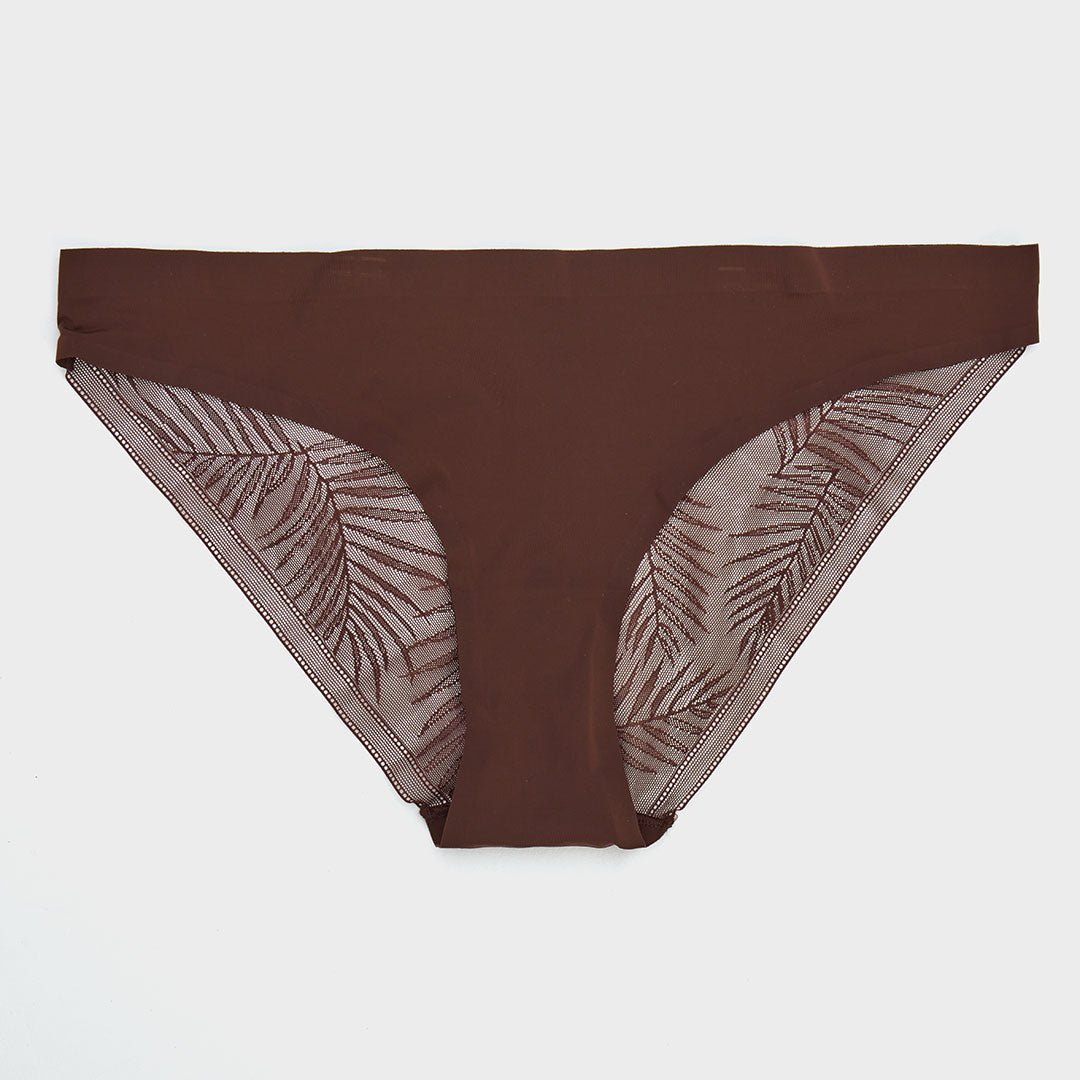 Ladies Brown Lace Brazilian Brief from You Know Who's