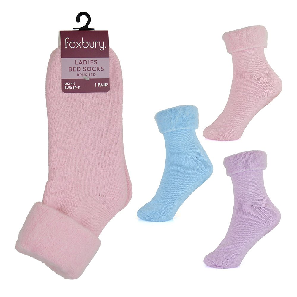 Ladies Brushed Bed Socks from You Know Who's