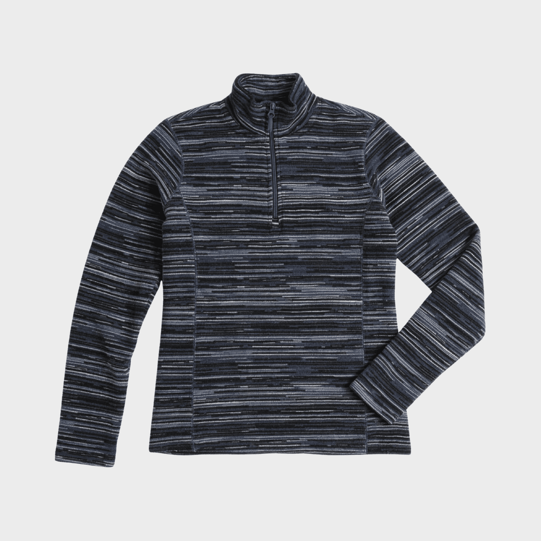 Ladies Brushed Lined 1/4 Zip Striped Fleece from You Know Who's