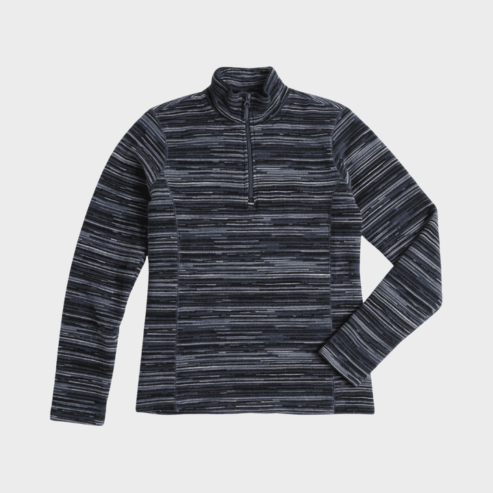 Ladies Brushed Lined 1/4 Zip Striped Fleece from You Know Who's