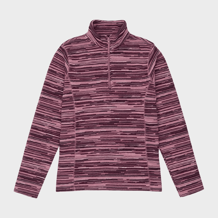 Ladies Brushed Lined 1/4 Zip Striped Fleece from You Know Who's