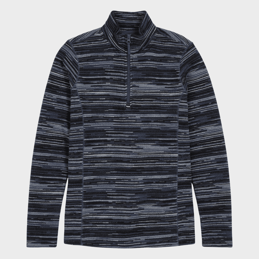 Ladies Brushed Lined 1/4 Zip Striped Fleece from You Know Who's