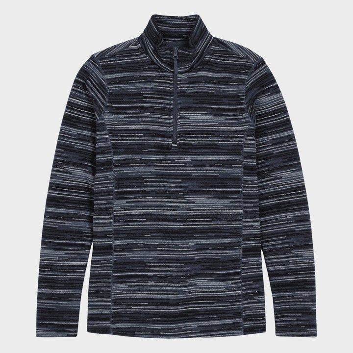 Ladies Brushed Lined 1/4 Zip Striped Fleece from You Know Who's