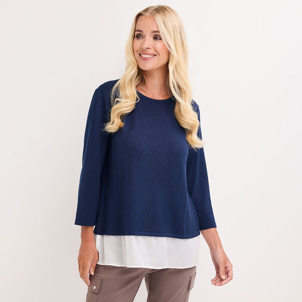 Ladies Brushed Mock Shirt Style Top from You Know Who's