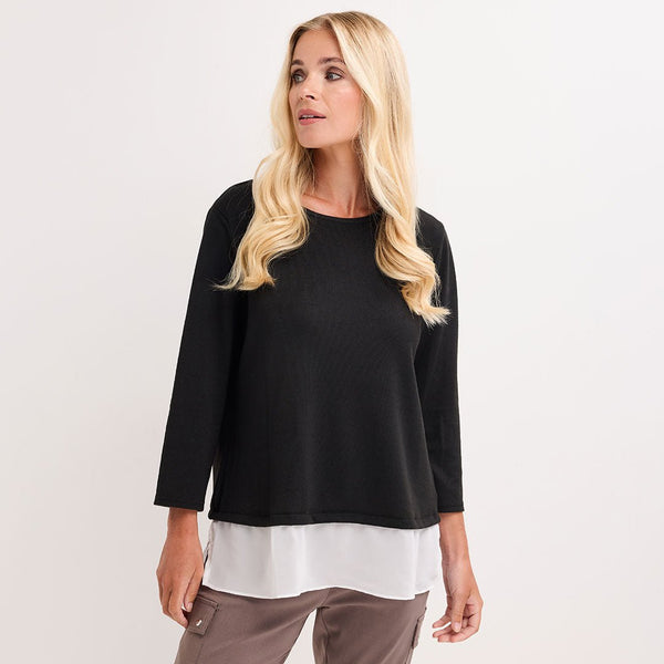 Ladies Brushed Mock Shirt Style Top from You Know Who's