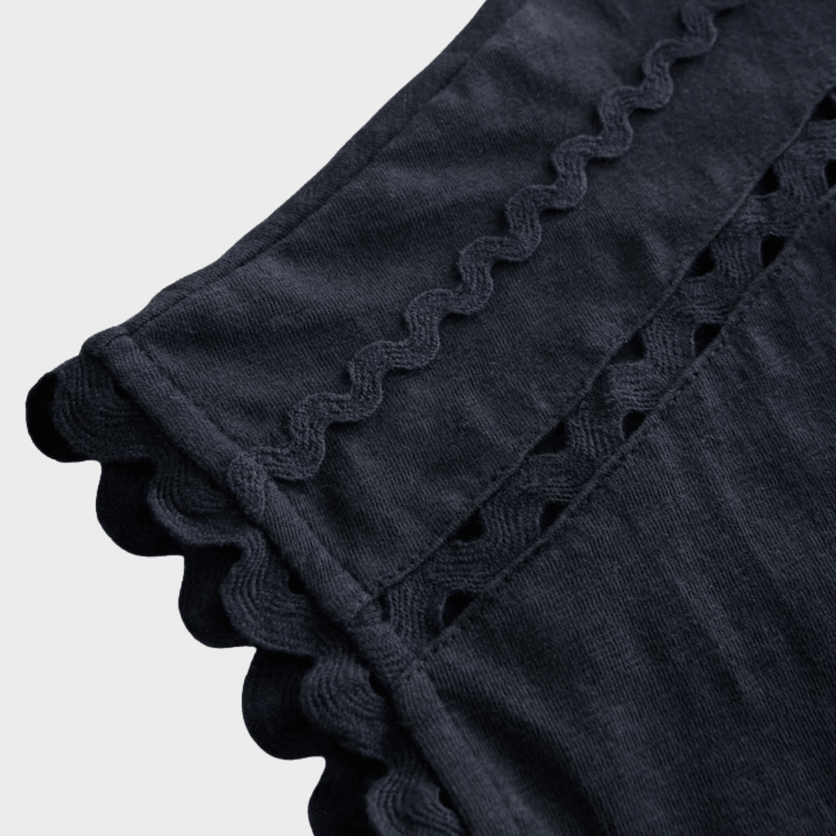 Ladies Bubble Hem Navy Tie Top from You Know Who's