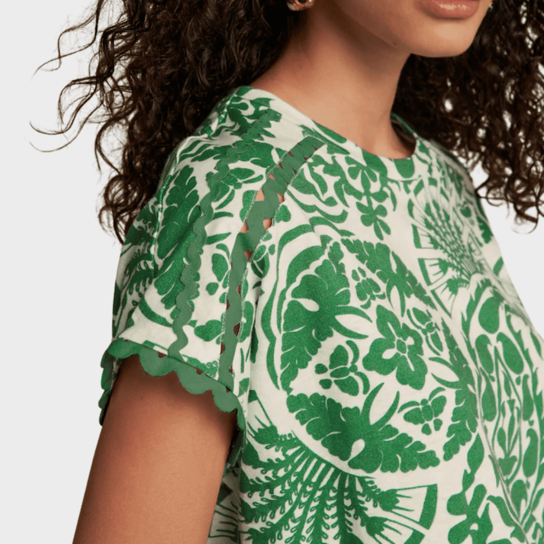 Ladies Bubble Hem Printed Top from You Know Who's