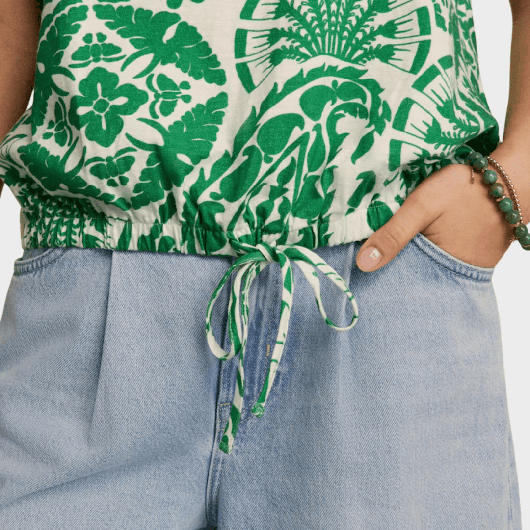 Ladies Bubble Hem Printed Top from You Know Who's