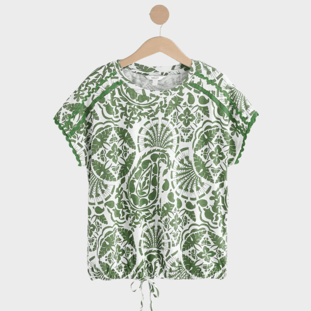 Ladies Bubble Hem Printed Top from You Know Who's