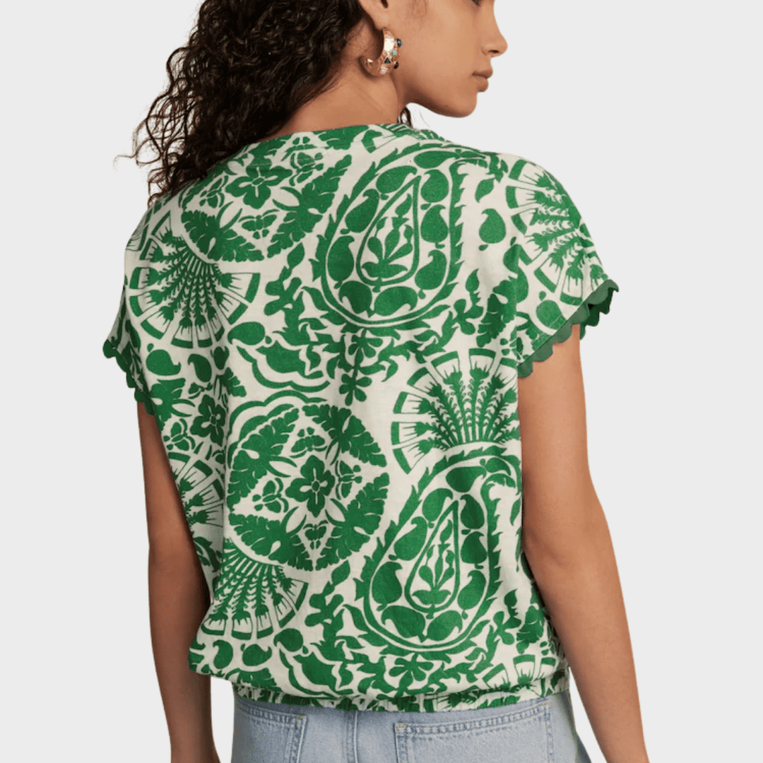 Ladies Bubble Hem Printed Top from You Know Who's