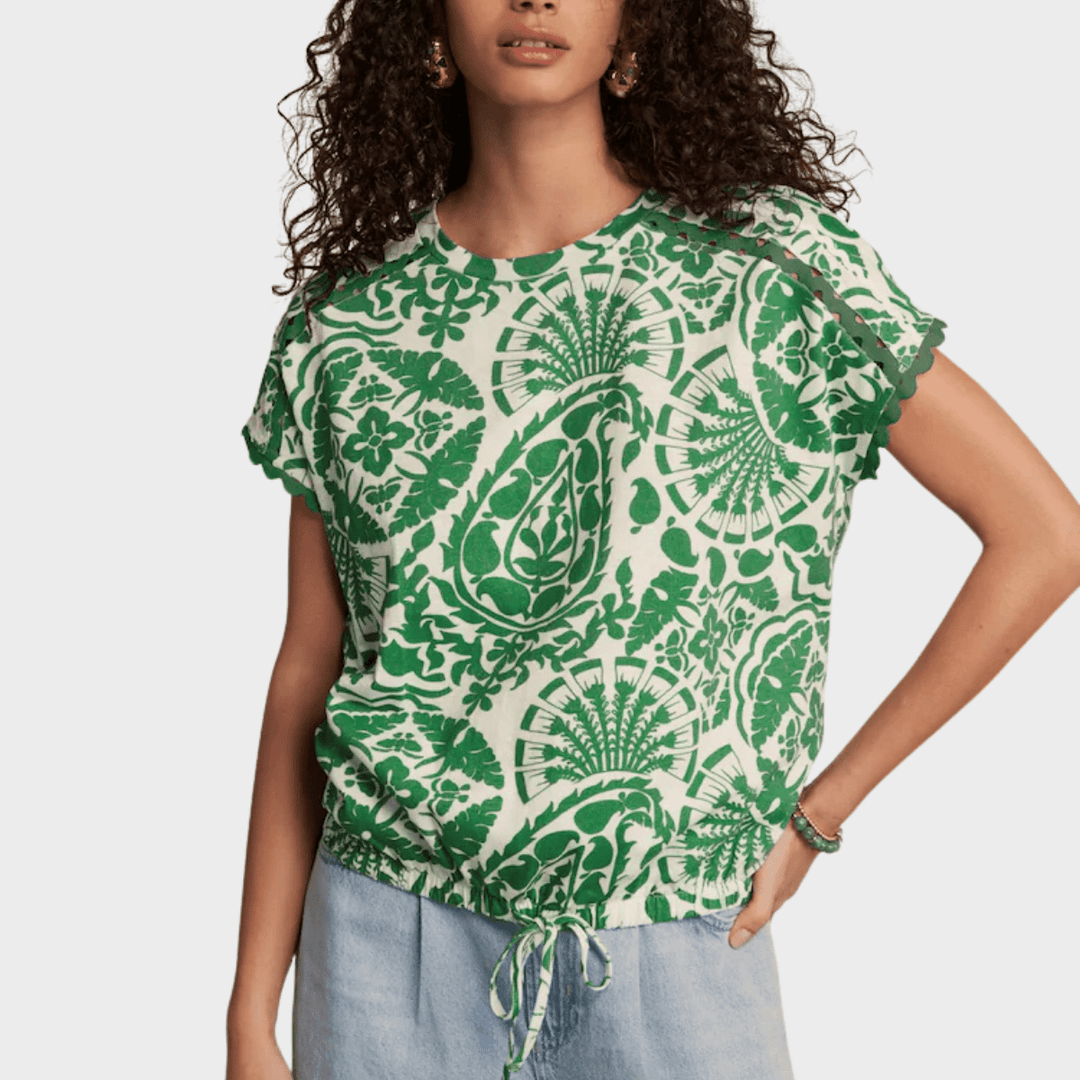 Ladies Bubble Hem Printed Top from You Know Who's