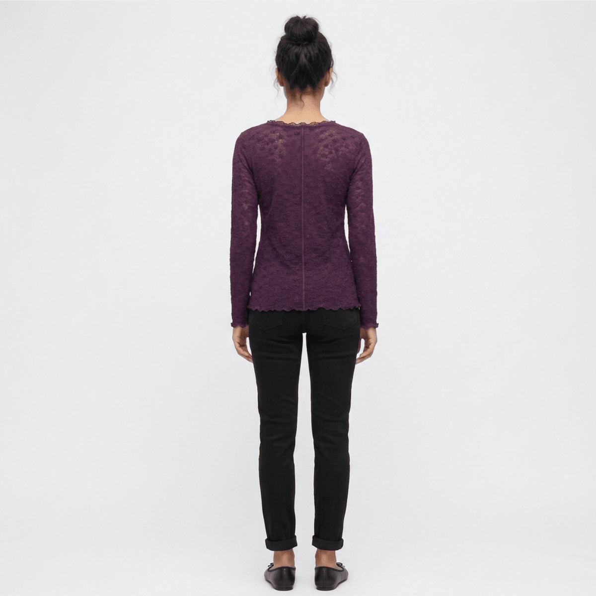 Ladies Burgundy Lace Top from You Know Who's
