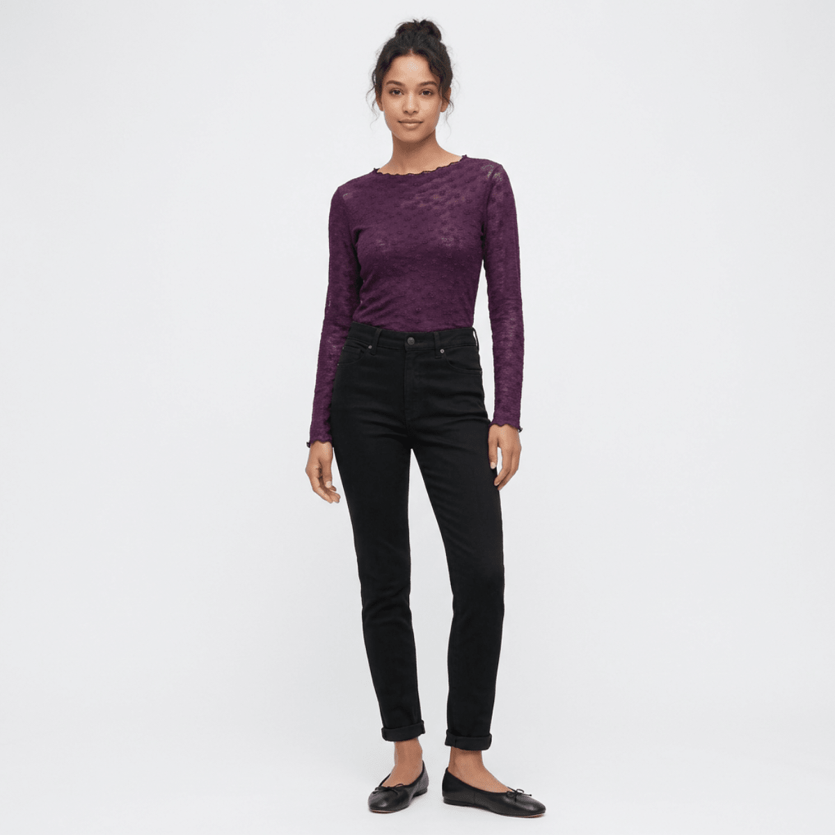 Ladies Burgundy Lace Top from You Know Who's