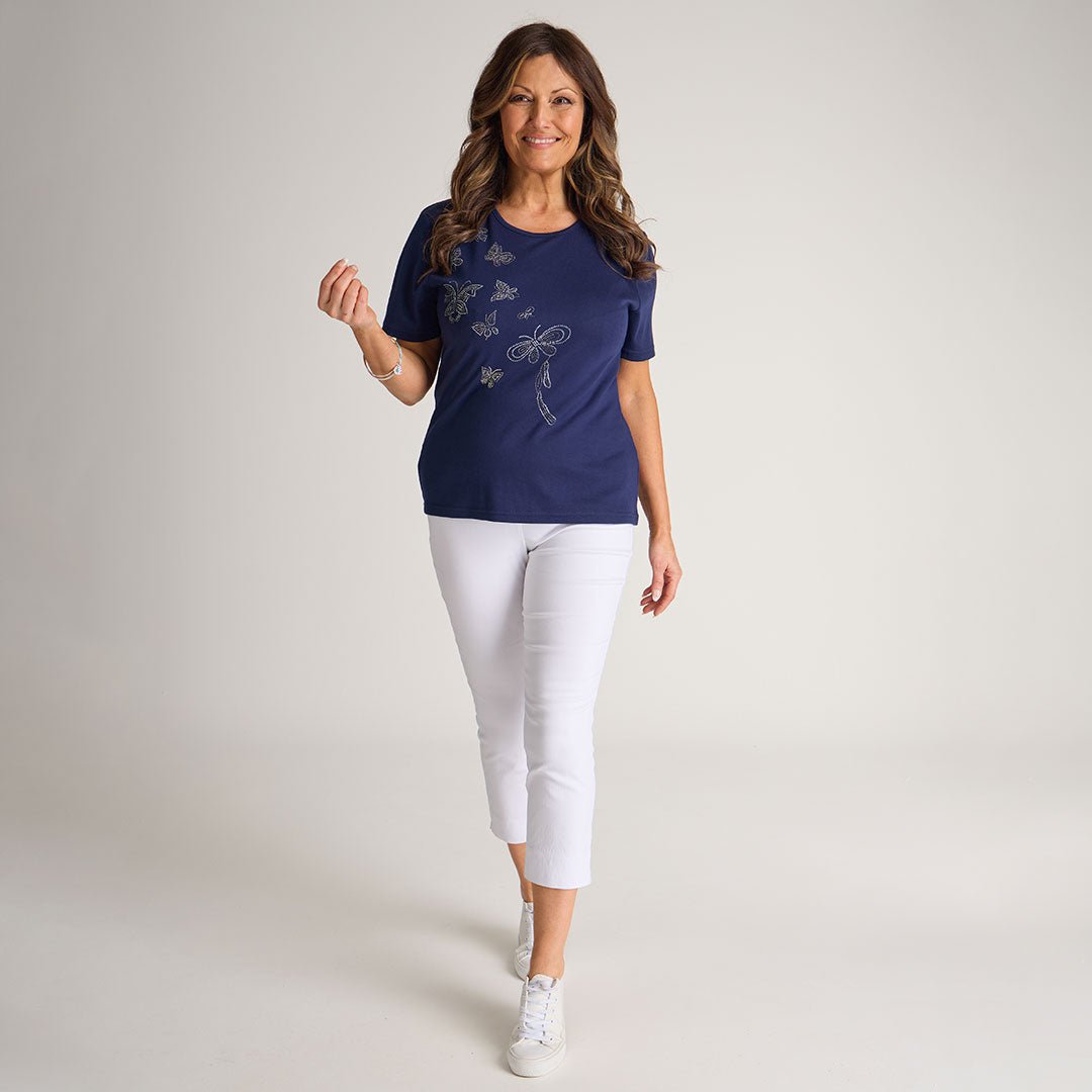 Ladies Butterfly Sequin T-Shirt from You Know Who's