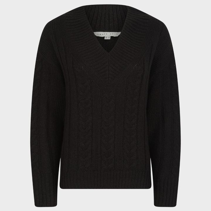 Ladies Cable V Neck Jumper from You Know Who's