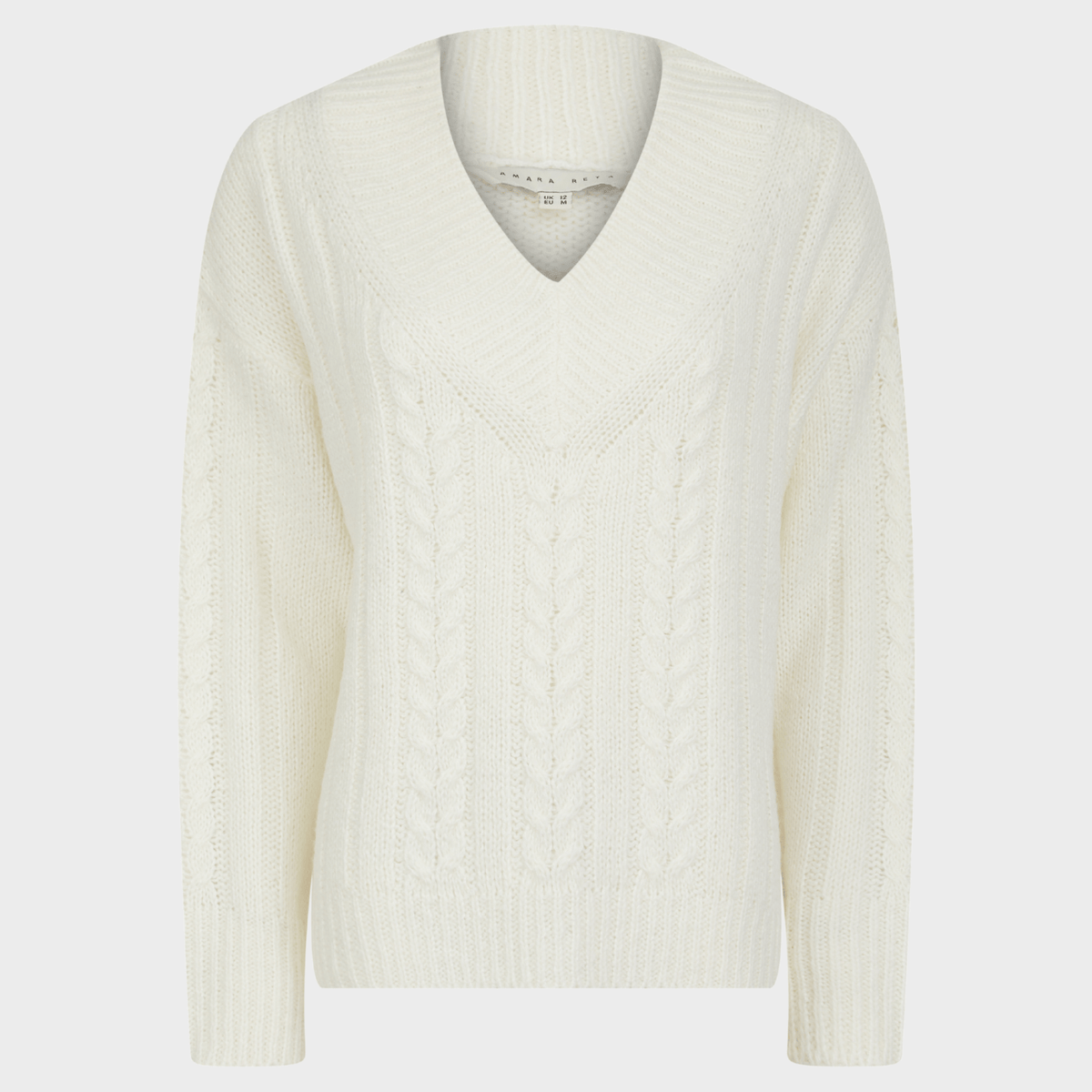 Ladies Cable V Neck Jumper from You Know Who's