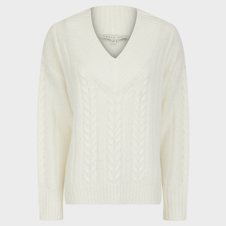 Ladies Cable V Neck Jumper from You Know Who's