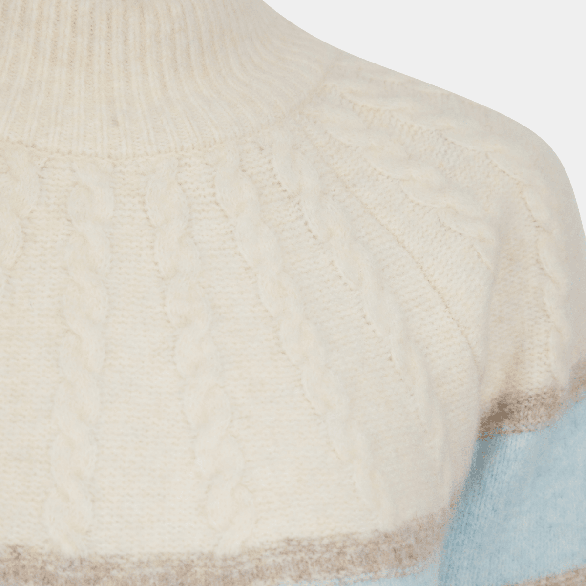 Ladies Cable Yoke Stripe Jumper from You Know Who's