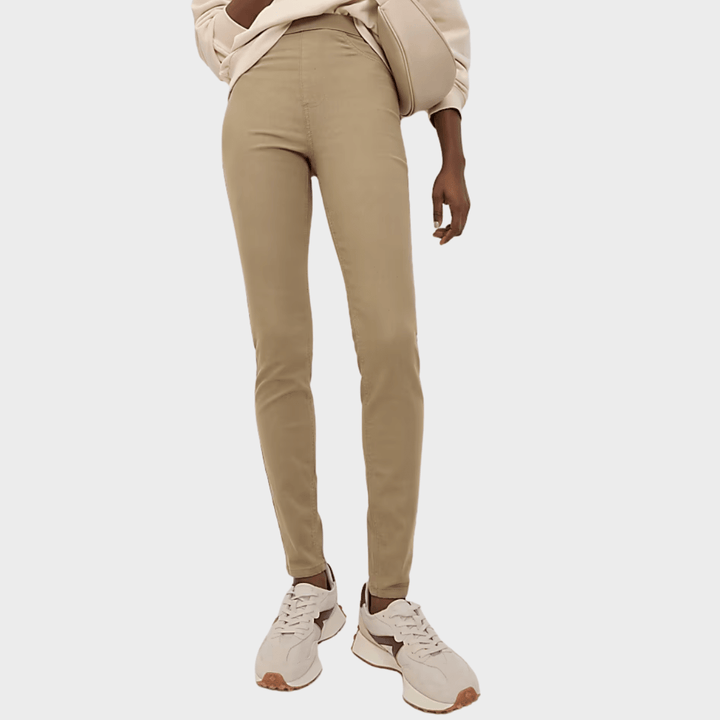 Ladies Camel High Waisted Jegging from You Know Who's