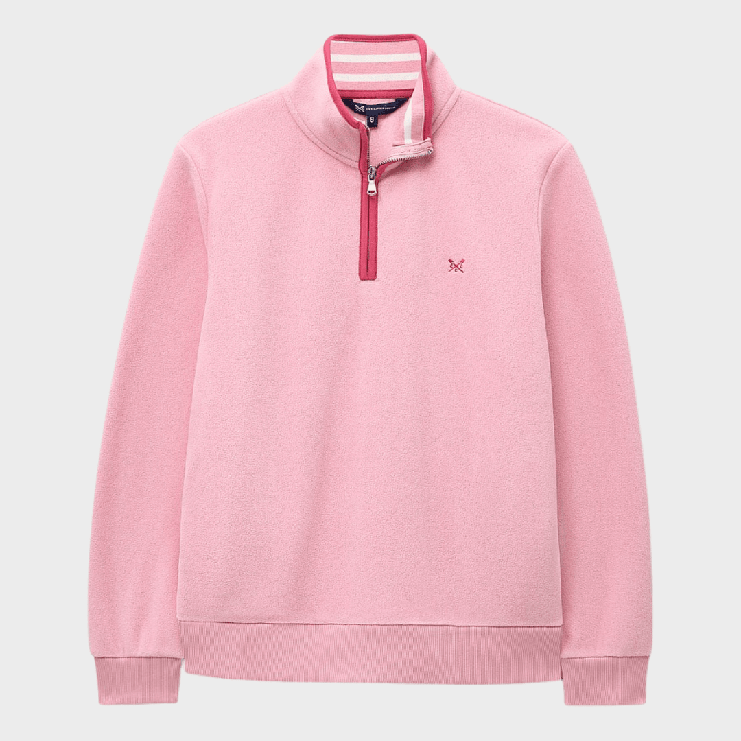 Ladies Cameo Pink Crew 1/4 Zip Fleece from You Know Who's