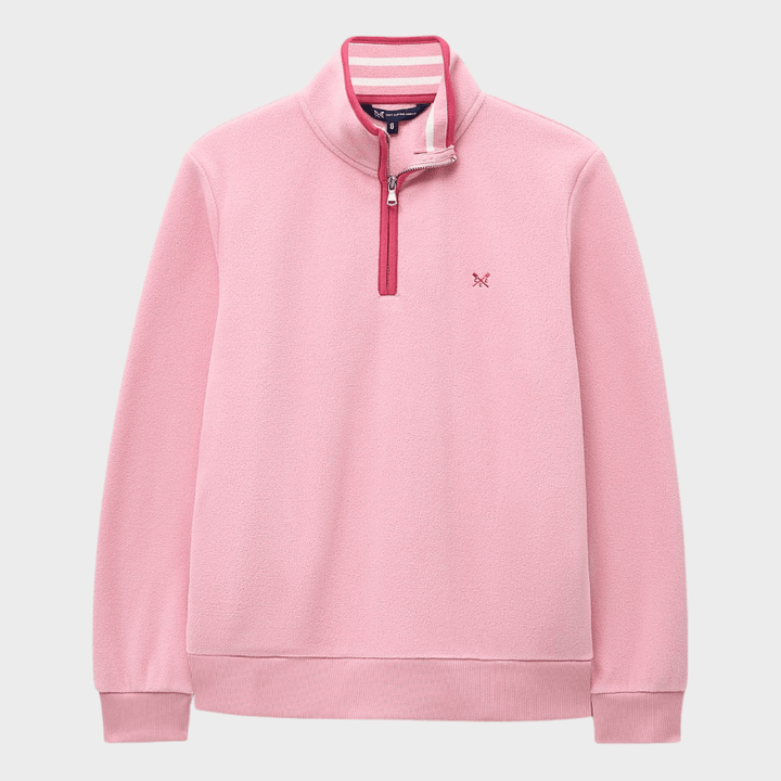 Ladies Cameo Pink Crew 1/4 Zip Fleece from You Know Who's