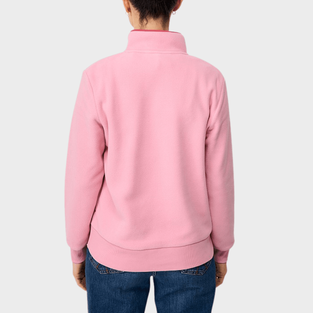 Ladies Cameo Pink Crew 1/4 Zip Fleece from You Know Who's
