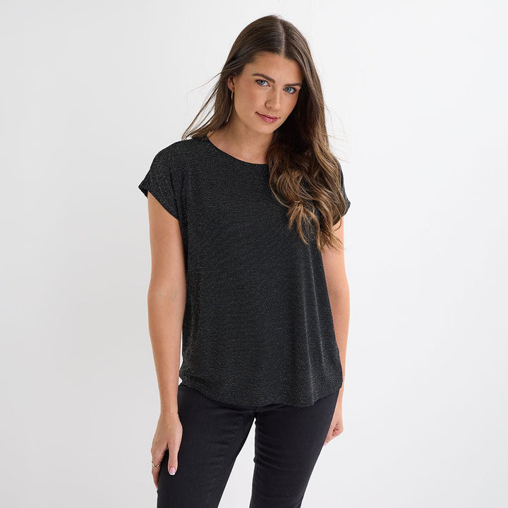 Ladies Cap Sleeve Lurex Top from You Know Who's